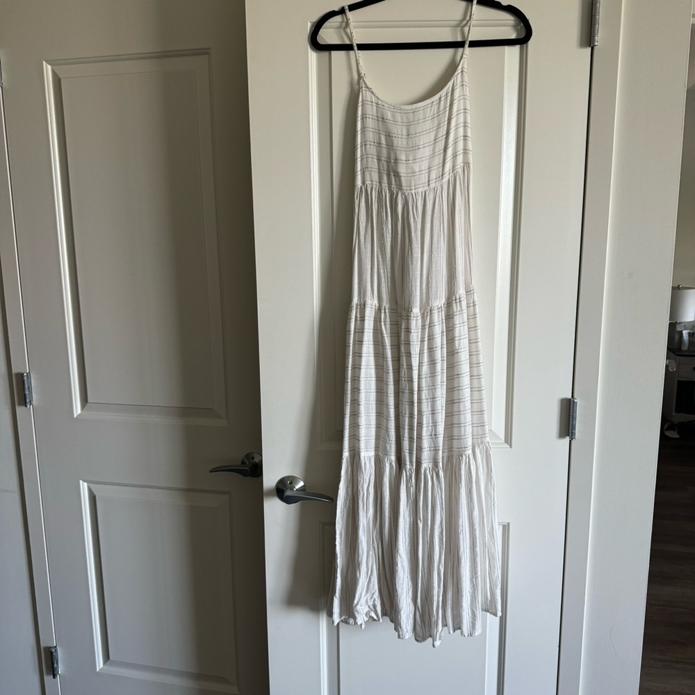 L*Space Cream Striped Maxi Dress